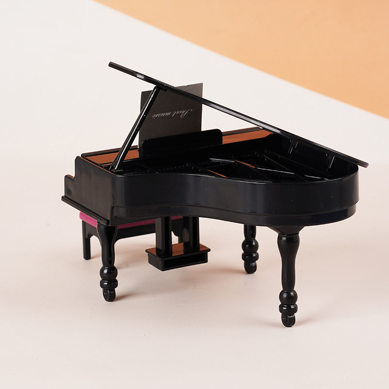 Musical Instrument Piano - 1:12 Dollhouse Miniatuur Piano W/Kruk Instrument