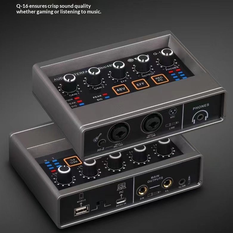 Song With Musical Instrument - Professionele opnamegeluidskaart DSP Reverb 48V Computer