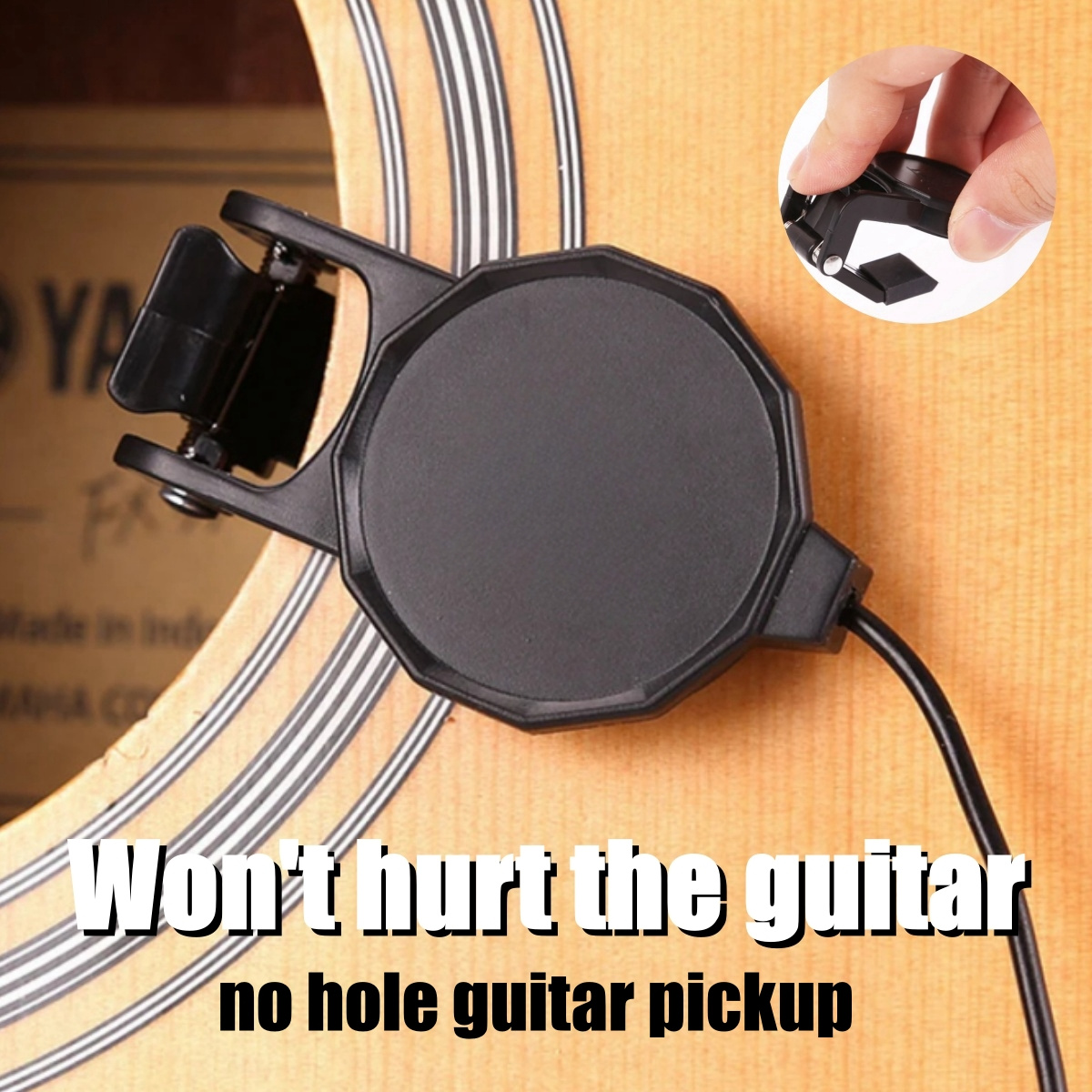 Violin Musical Instrument - Audio Jack Clip Op Pickup voor