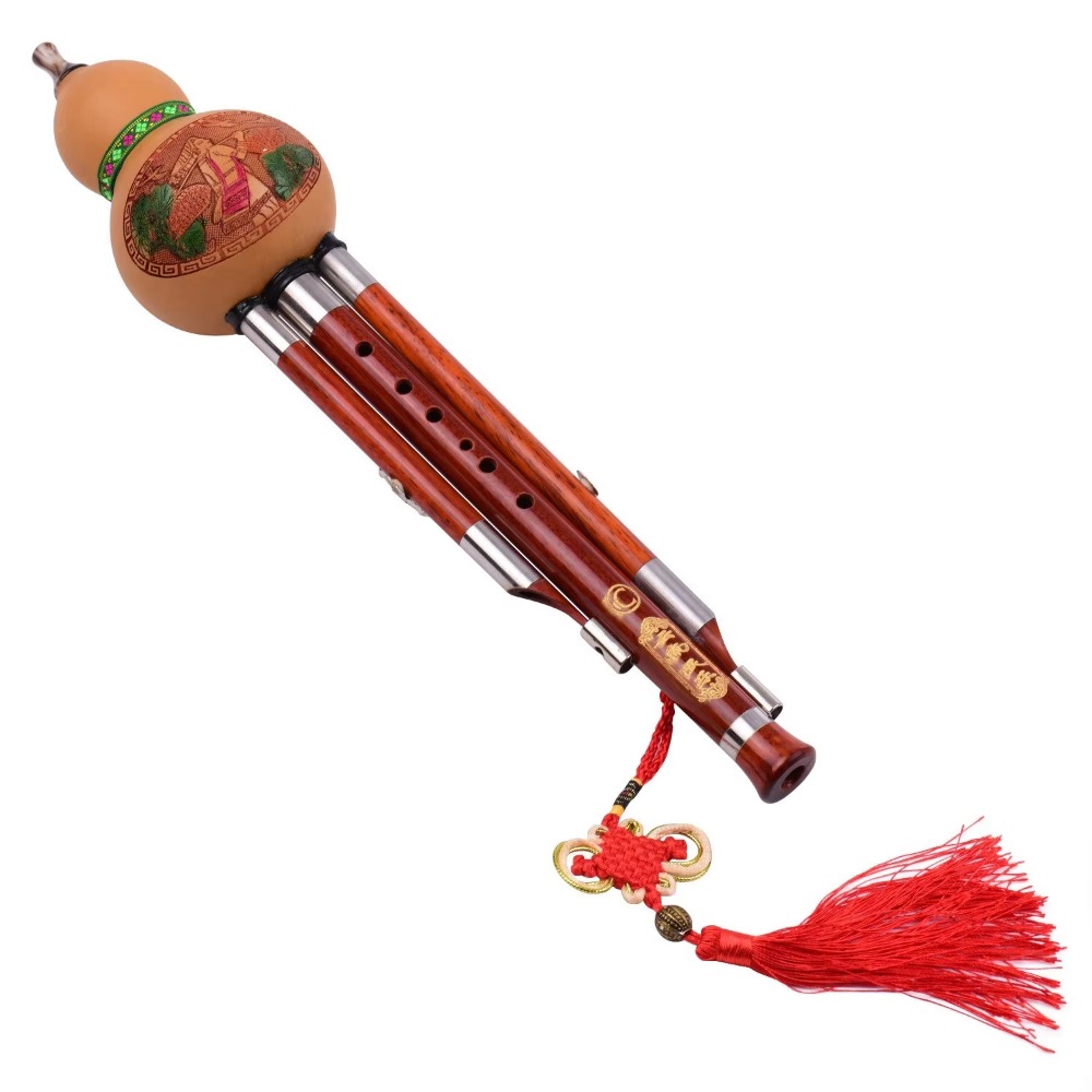 Musical Instrument ____ - 3-toon C-sleutel Hulusi kalebasfluit massief houten