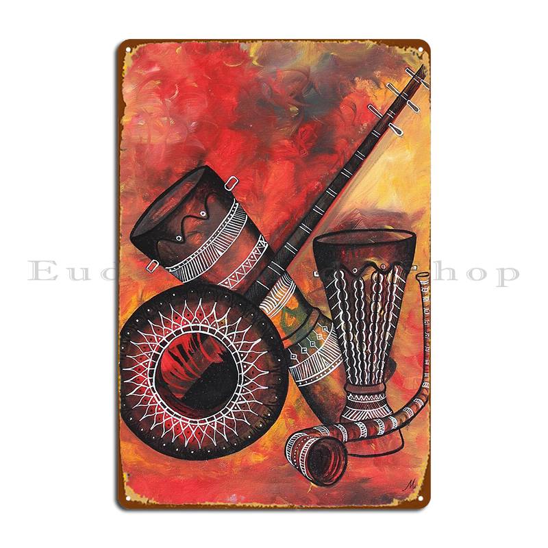 Musical Instrument Sign - Muziekinstrument metalen bord Garage Club Garage