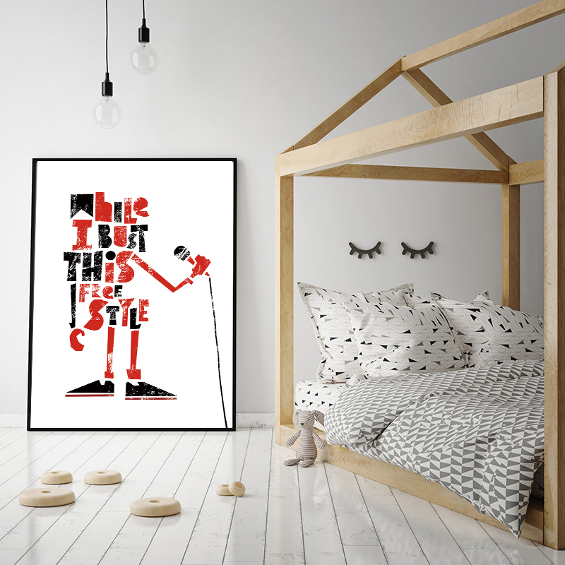 Picture Of Musical Instrument - Klassieke Noordse oranje thema poster muziekinstrumenten