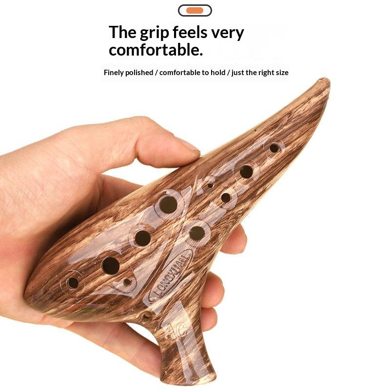 NIEUW 12-gaats Ocarina-instrum - Musical Instrument Qin recensie en prijs