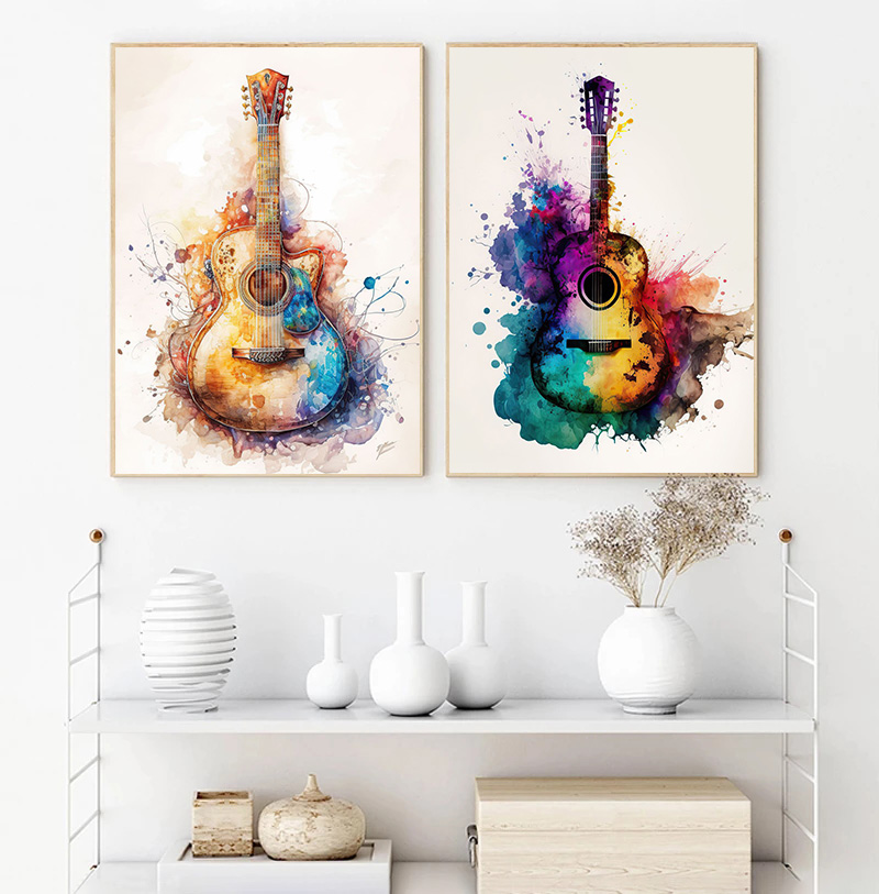 Muziekinstrument Gitaar Aquare - Picture Of Musical Instrument recensie en prijs