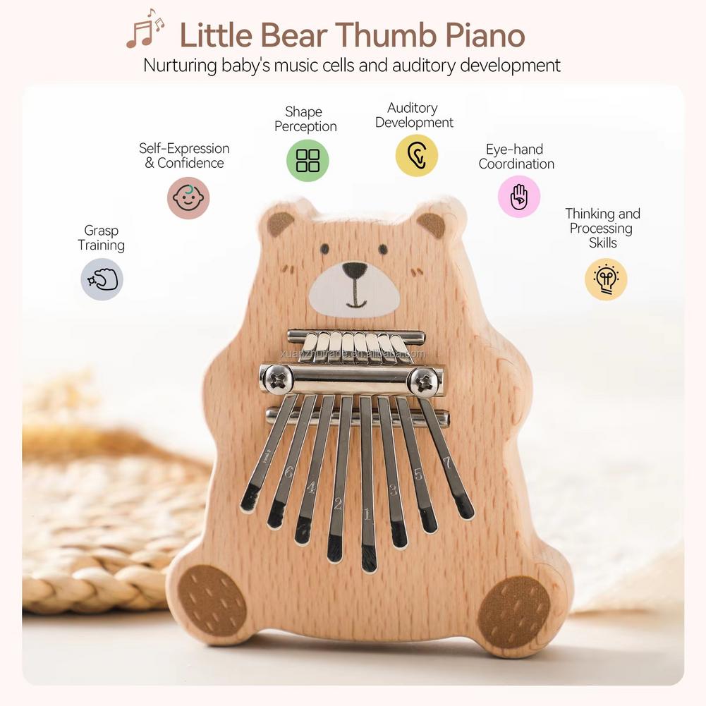 8-toetsen mini kalimba draagba - Musical Instruments Cartoon recensie en prijs