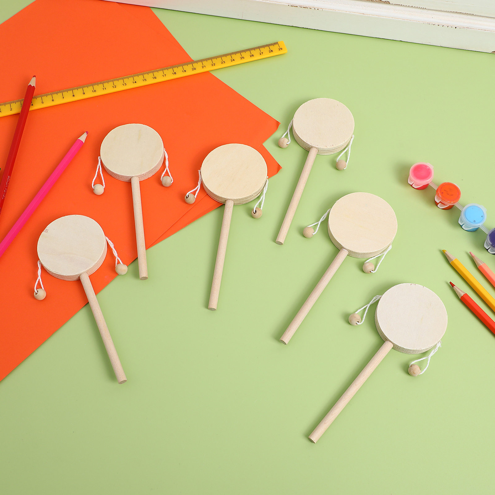 1 Set Rammelaar Trommel Houten - Musical Instrument For Babies recensie en prijs
